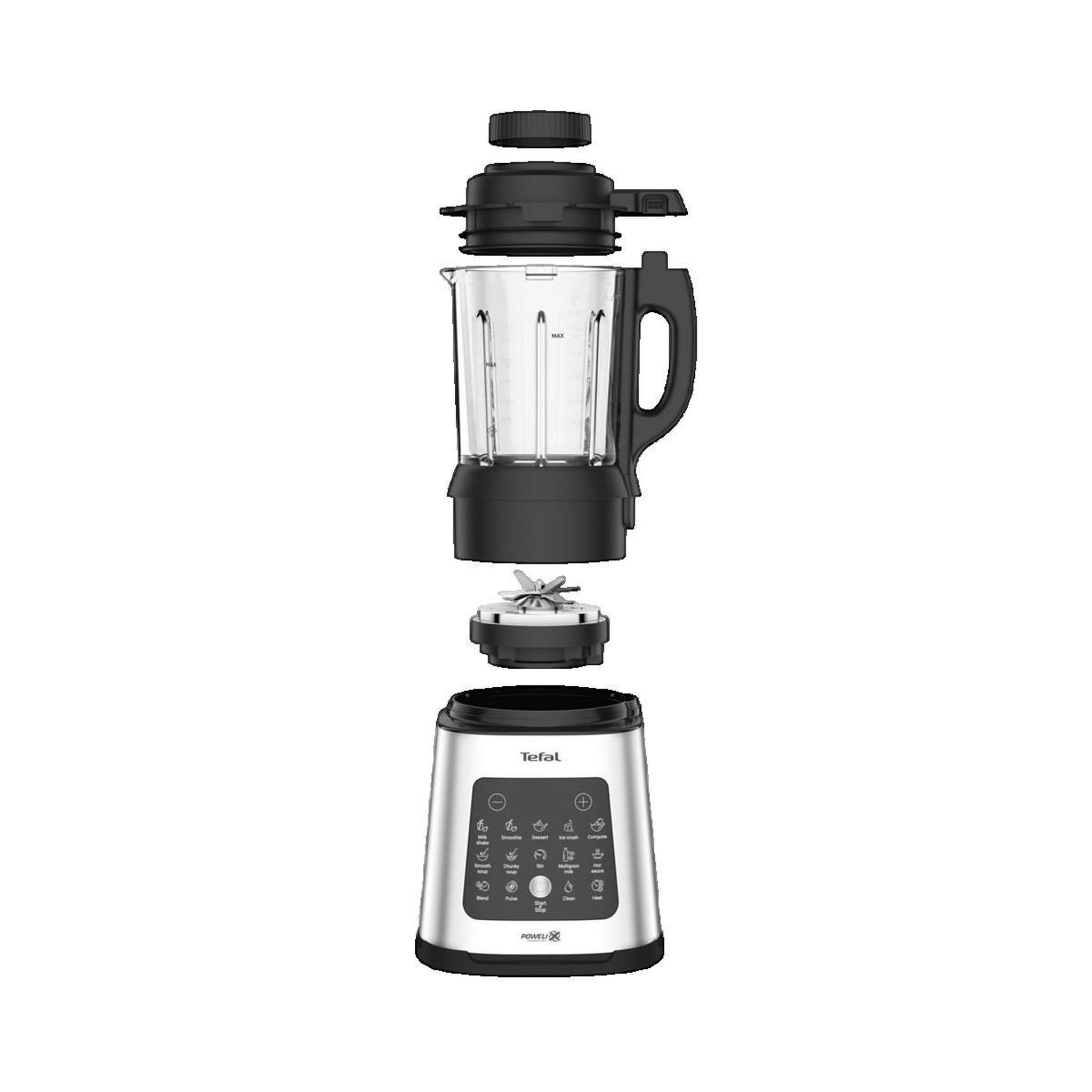 Voir la diapositive 3 : TEFAL Mixeur multifonction Tefal Perfectmix Cook BL83SD noir et acier inoxydable