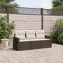 Voir la diapositive 1 : VIDAXL Salon de jardin avec coussins 3 pcs marron resine tressee