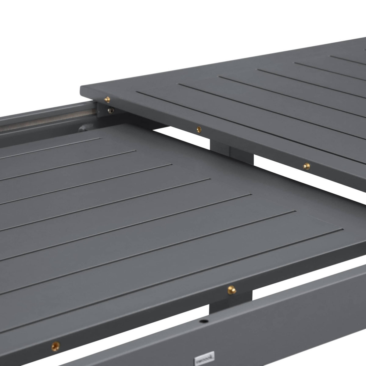 SWEEEK Table de jardin SEATTLE extensible aluminium, 6 places, 155 / 218,5 x 89 x 75 cm