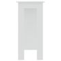 Voir la diapositive 4 : VIDAXL Table de bar et etagere Blanc 102x50x103,5 cm Bois d'ingenierie