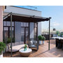 Voir la diapositive 2 : Habitat et Jardin Pergola adossée en métal avec toit rétractable -  3 x 4 m - Gris anthracite