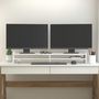 Voir la diapositive 3 : VIDAXL Support de moniteur Blanc 100x27x15 cm Bois de pin solide