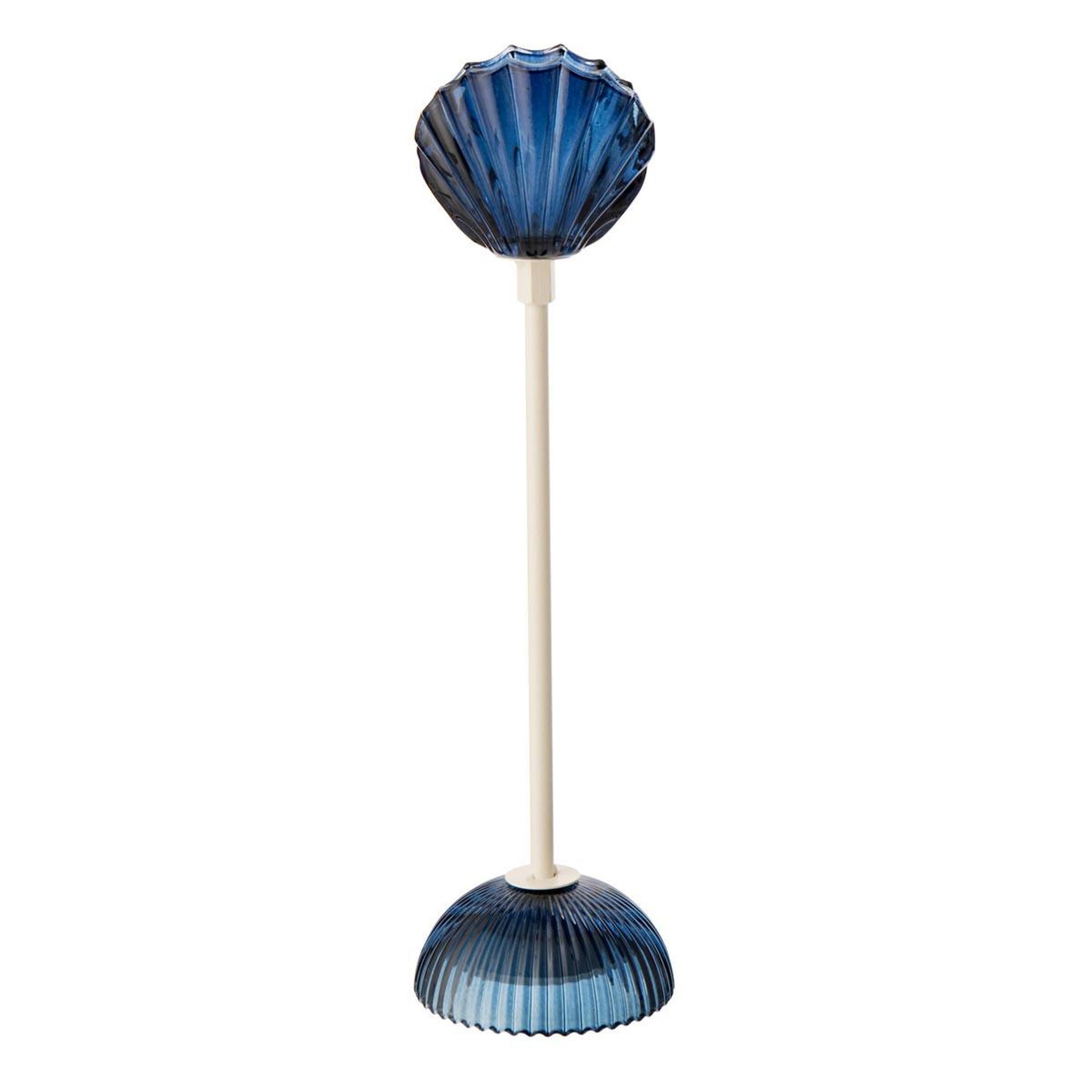 J-LINE Lampe à poser led coquillage  conchiglia  37cm bleu