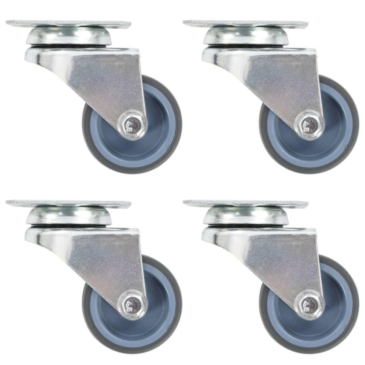 VIDAXL Roulettes pivotantes doubles 4 pcs 50 mm