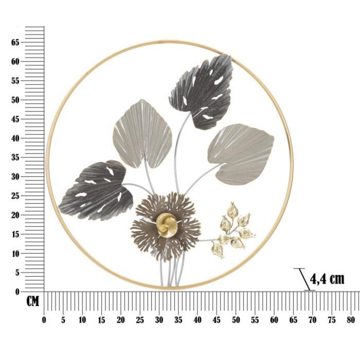 Paris Prix Décoration Murale Ronde en Métal  Rod  65cm Multicolore