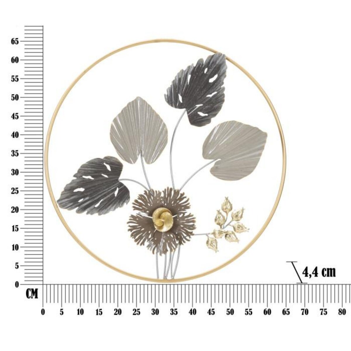 Paris Prix Décoration Murale Ronde en Métal  Rod  65cm Multicolore