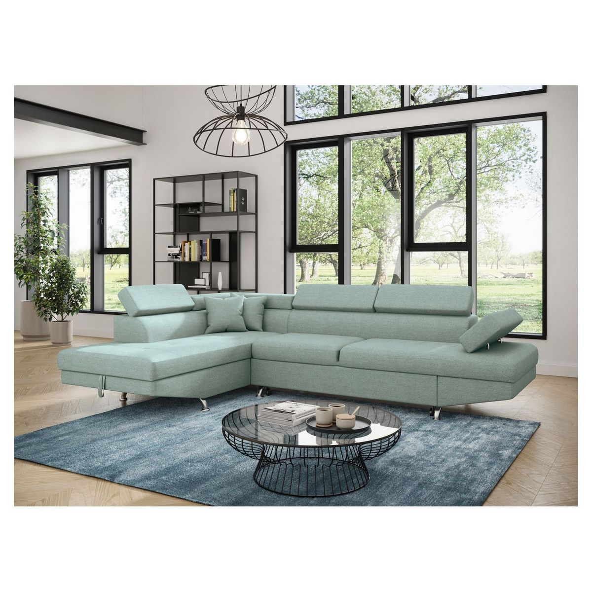 Canapé d'angle gauche convertible 4 à 5 places CHICAGO