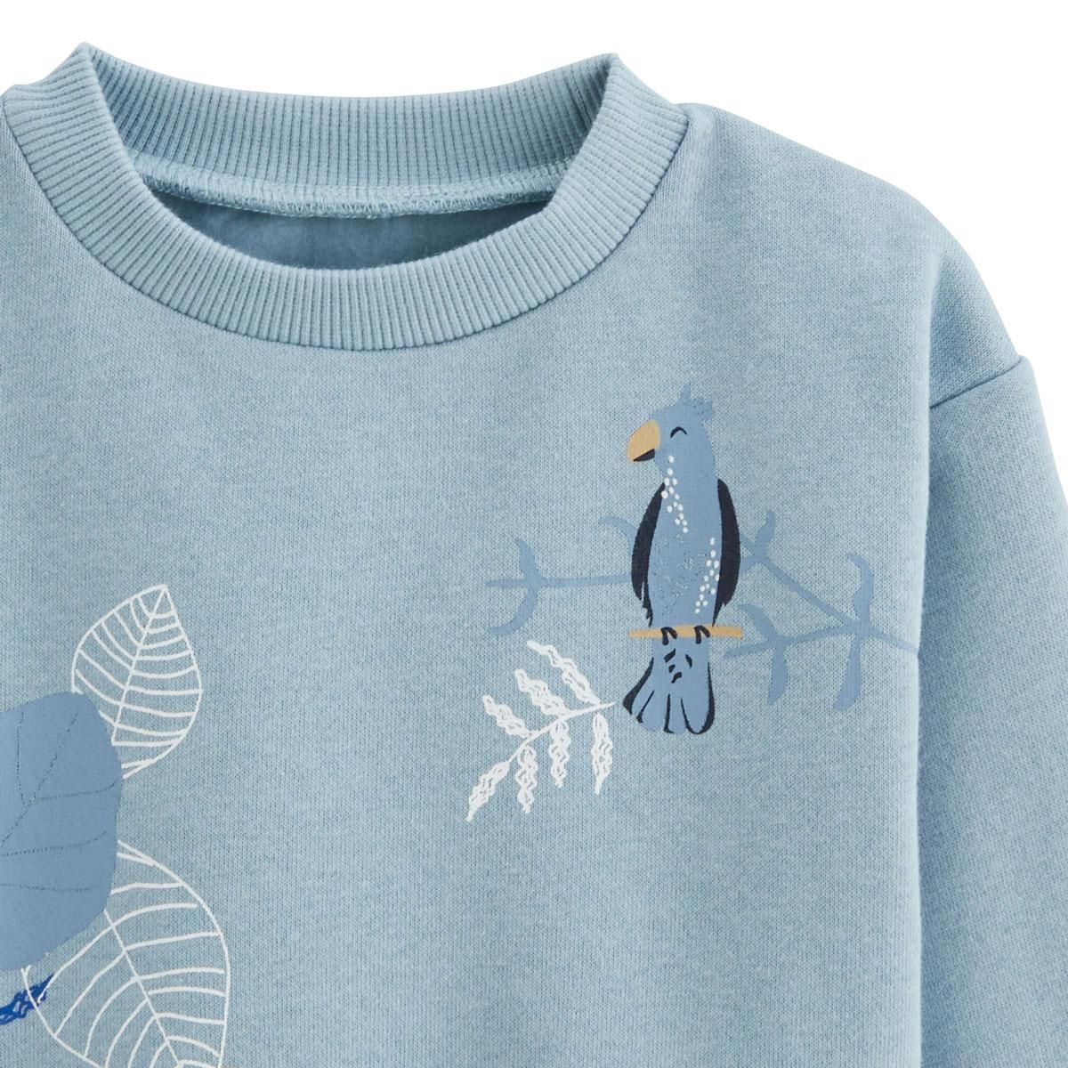 Petit Béguin Ensemble bébé sweat-shirt et pantalon en molleton Félintrépide