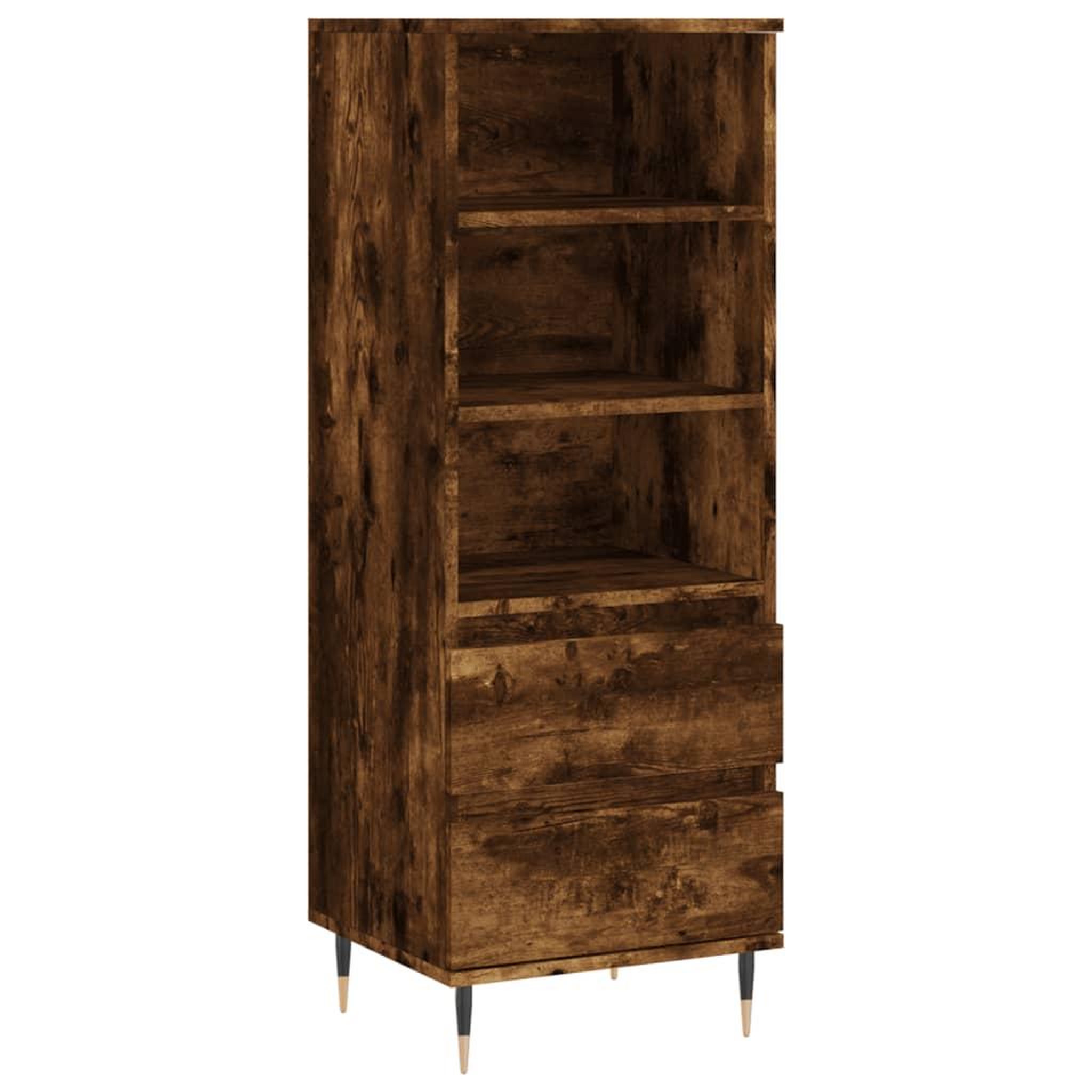 Voir la diapositive 2 : VIDAXL Buffet haut Chene fume 40x36x110 cm Bois d'ingenierie