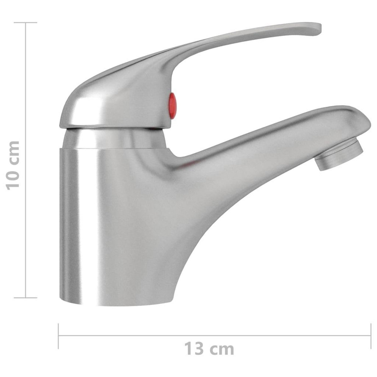 VIDAXL Mitigeur de lavabo Argente 13x10 cm