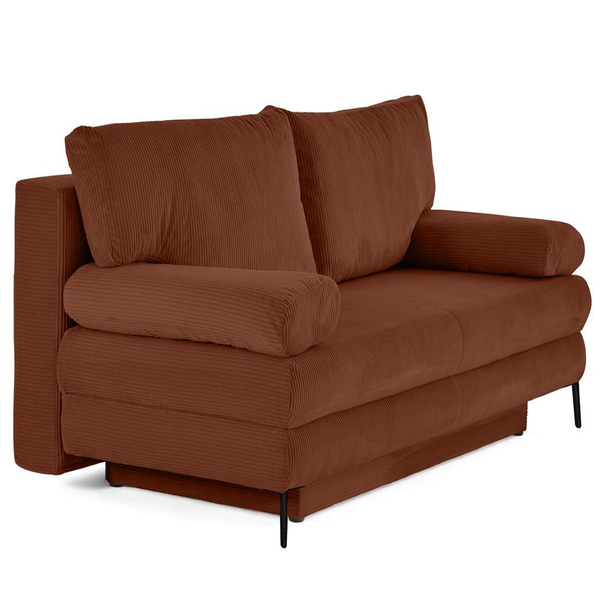 Voir la diapositive 4 : BEST MOBILIER Elton - canapé 3 places convertible avec coffre en velours côtelé
