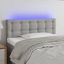 Voir la diapositive 1 : VIDAXL Tete de lit a LED Gris clair 80x5x78/88 cm Tissu