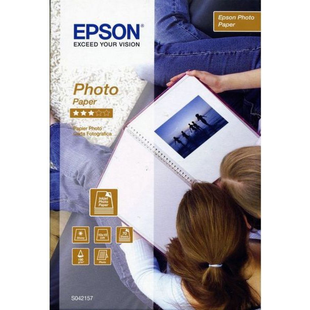 EPSON Papier Photo 10x15 - 190g/m2 - 70  feuilles ***