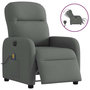 Voir la diapositive 1 : VIDAXL Fauteuil inclinable de massage electrique gris fonce tissu
