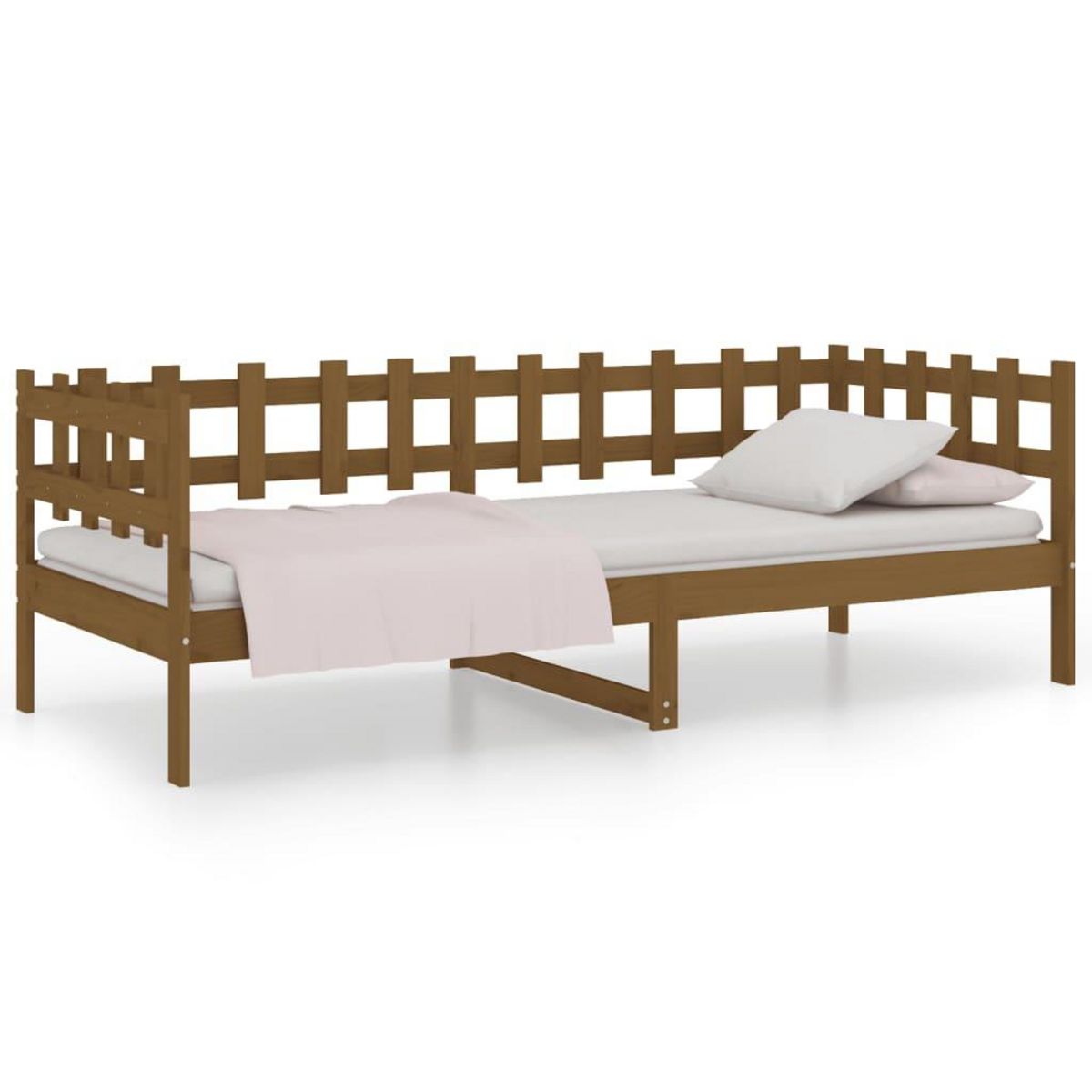 VIDAXL Lit de jour sans matelas marron miel 80x200 cm bois pin massif