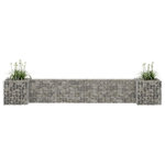 VIDAXL Jardiniere a gabion en H Fil d'acier 260x40x40 cm