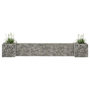 Voir la diapositive 1 : VIDAXL Jardiniere a gabion en H Fil d'acier 260x40x40 cm