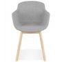 Voir la diapositive 2 : Paris Prix Chaise Design en Tissu  Angie  80cm Gris Clair