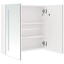 Voir la diapositive 5 : VIDAXL Armoire de salle de bain à miroir LED Blanc brillant 62x14x60cm
