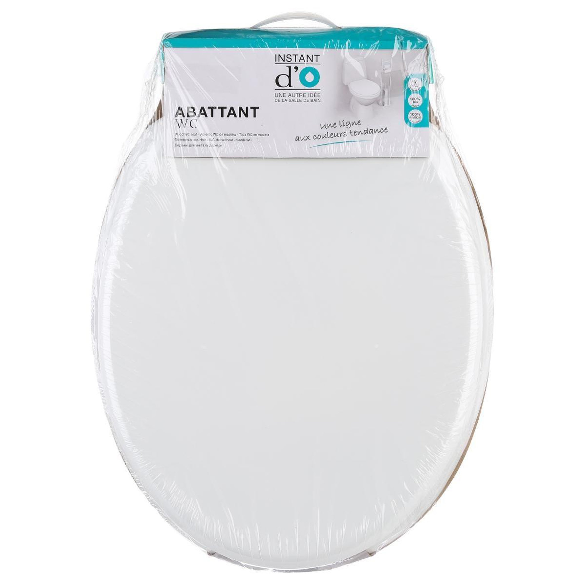 Voir la diapositive 4 : FIVE Abattant wc en bois  bathroom  43cm blanc