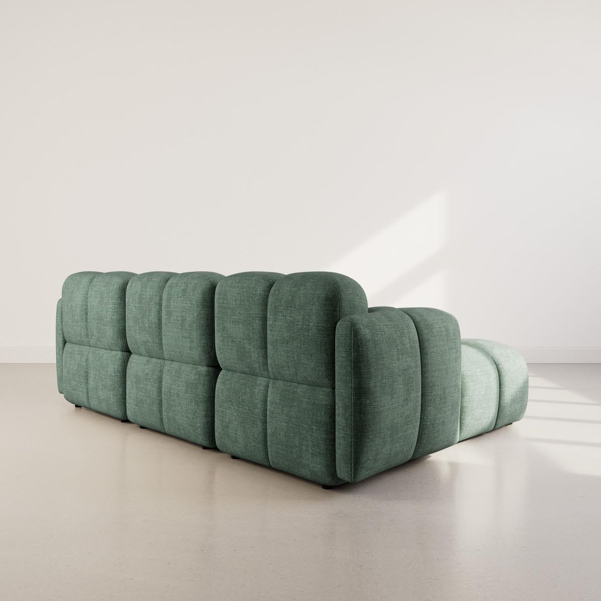 LISA DESIGN Grace - canapé modulable d'angle réversible 4 places en velours texturé