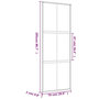 Voir la diapositive 6 : VIDAXL Porte coulissante dore 76x205 cm verre ESG clair et aluminium