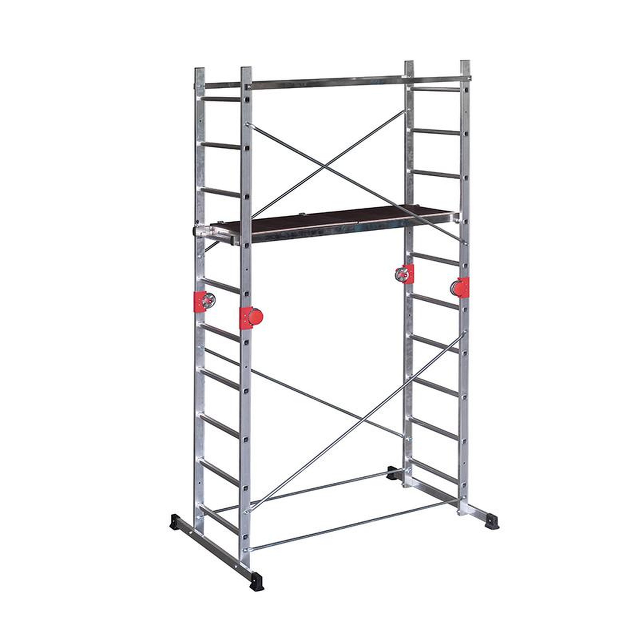 HAILO Echafaudage pliable 4 en 1 multifonction 1,8m/3,8m en aluminium Hailo Combi First