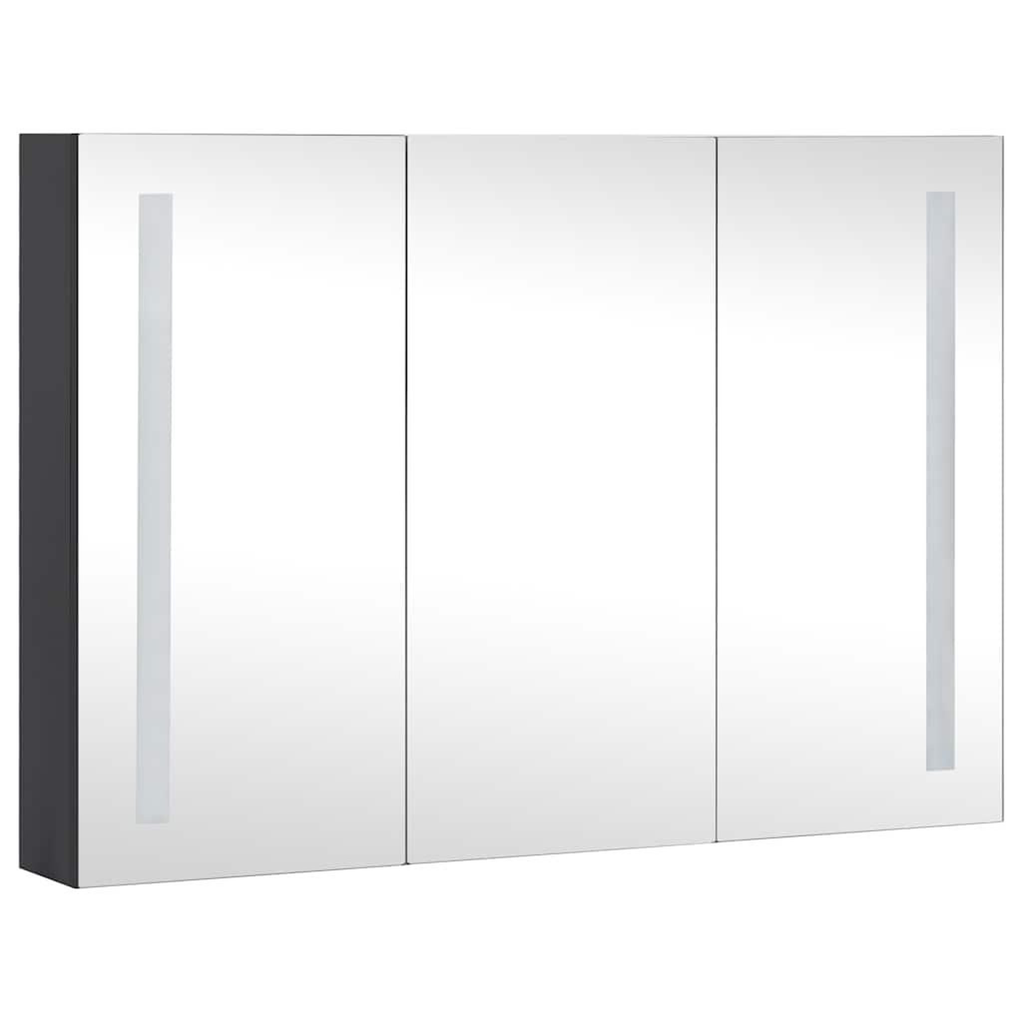 Voir la diapositive 3 : VIDAXL Armoire de salle de bain a miroir led 89x14x62 cm