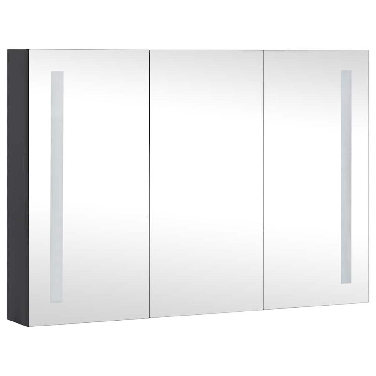 VIDAXL Armoire de salle de bain a miroir LED 89x14x62 cm