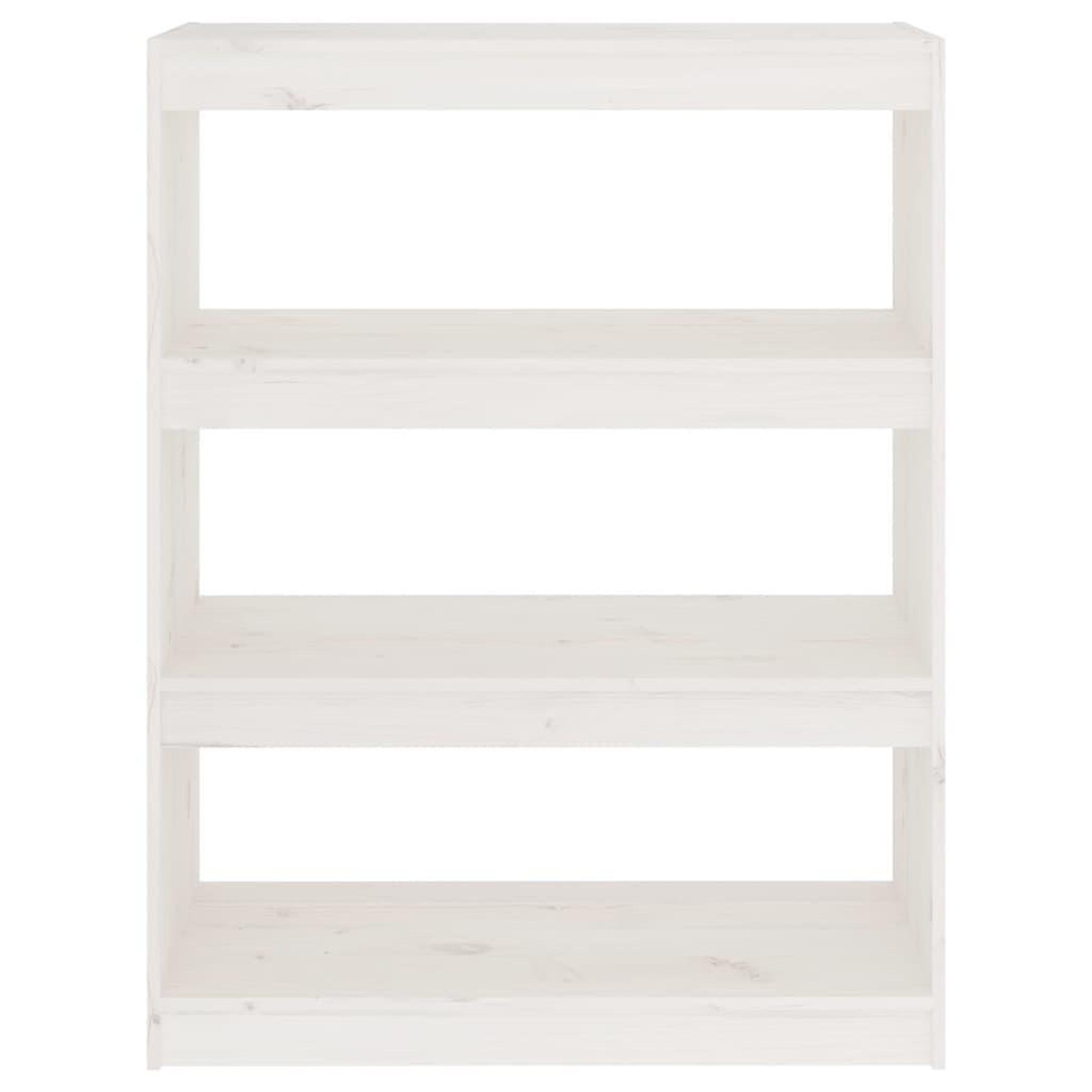 Voir la diapositive 5 : VIDAXL Bibliotheque/Separateur de piece Blanc 80x30x103,5cm Pin massif