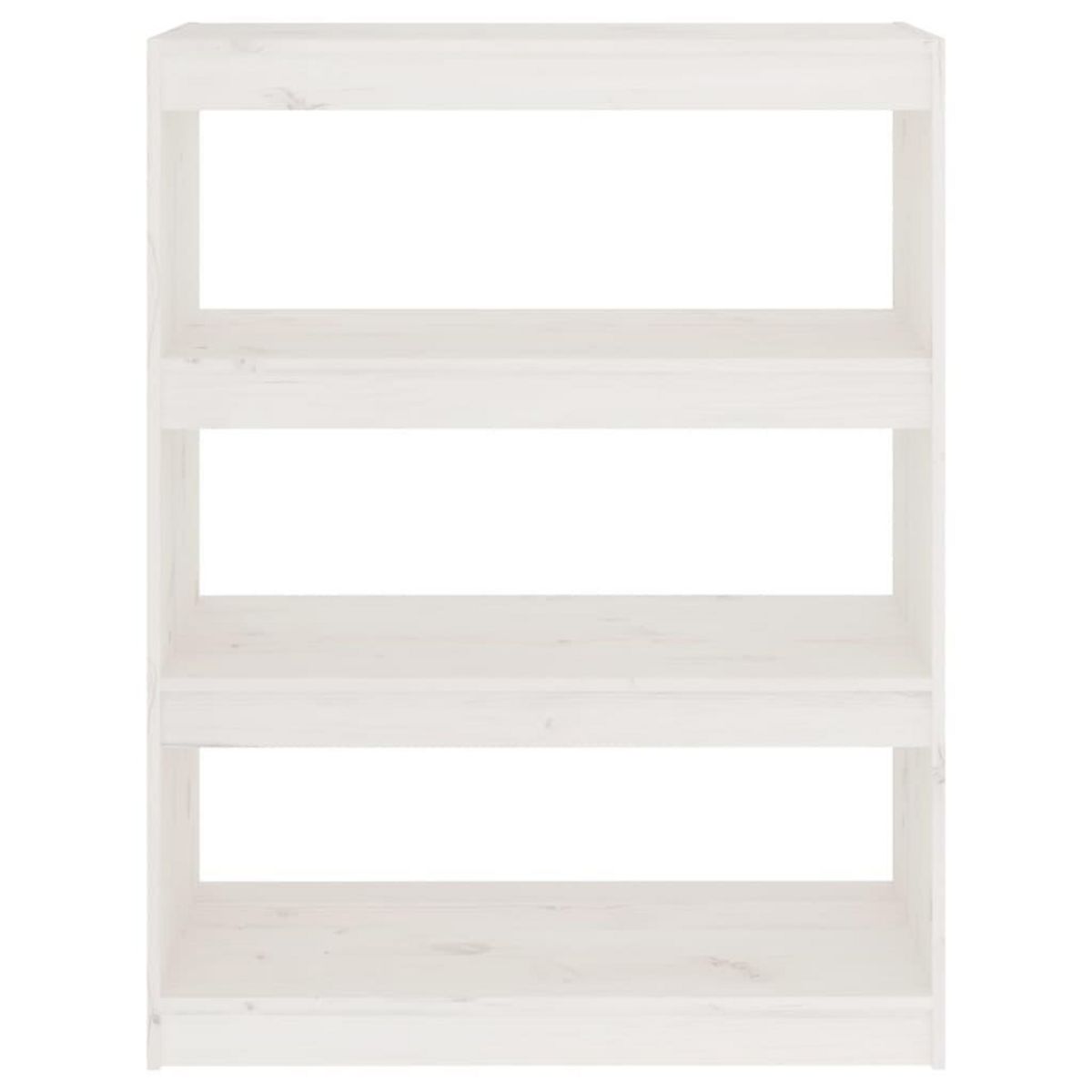 VIDAXL Bibliotheque/Separateur de piece Blanc 80x30x103,5cm Pin massif