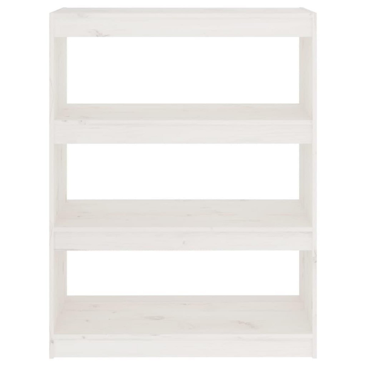 VIDAXL Bibliotheque/Separateur de piece Blanc 80x30x103,5cm Pin massif