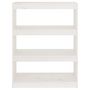 Voir la diapositive 5 : VIDAXL Bibliotheque/Separateur de piece Blanc 80x30x103,5cm Pin massif