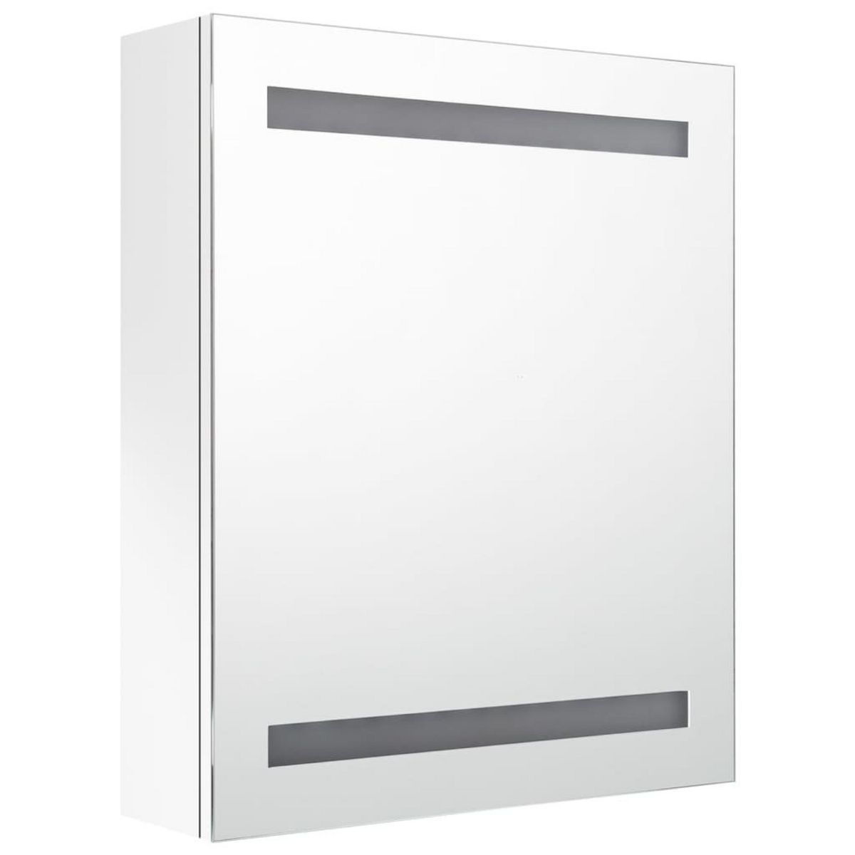 VIDAXL Armoire de salle de bain a miroir LED blanc brillant 50x14x60cm