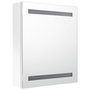 Voir la diapositive 3 : VIDAXL Armoire de salle de bain a miroir LED blanc brillant 50x14x60cm