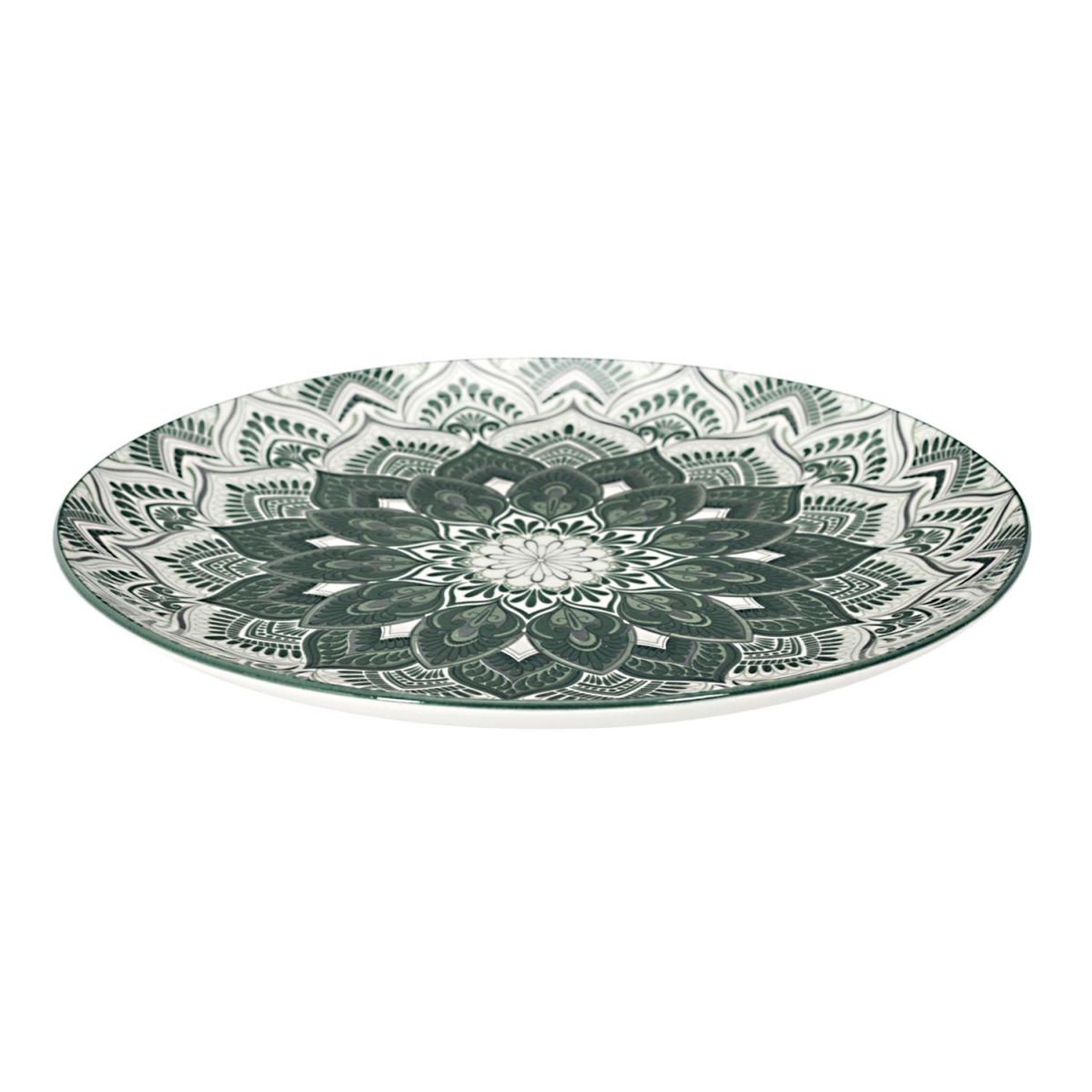 Voir la diapositive 2 : The Home Deco Factory Service de table 12 pièces  mandala  27cm vert