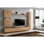 Voir la diapositive 2 : Paris Prix Meuble TV Mural Design  Switch VIII  280cm Naturel