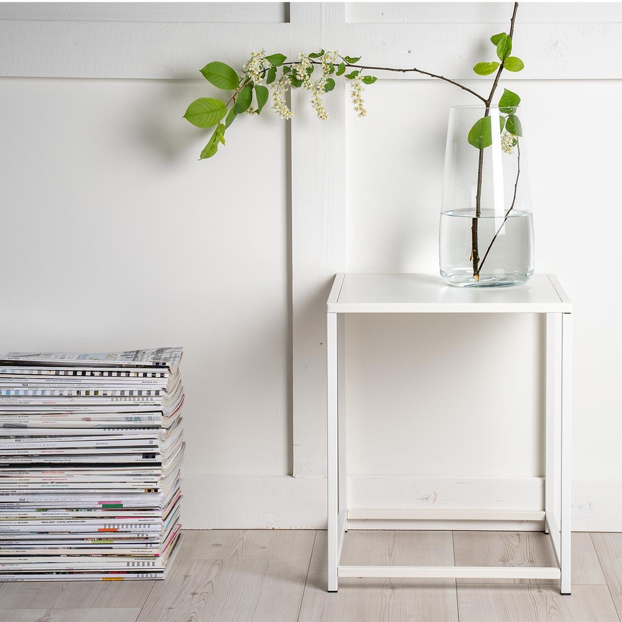 Voir la diapositive 4 : Paris Prix Table d'appoint en métal  staal  45cm blanc