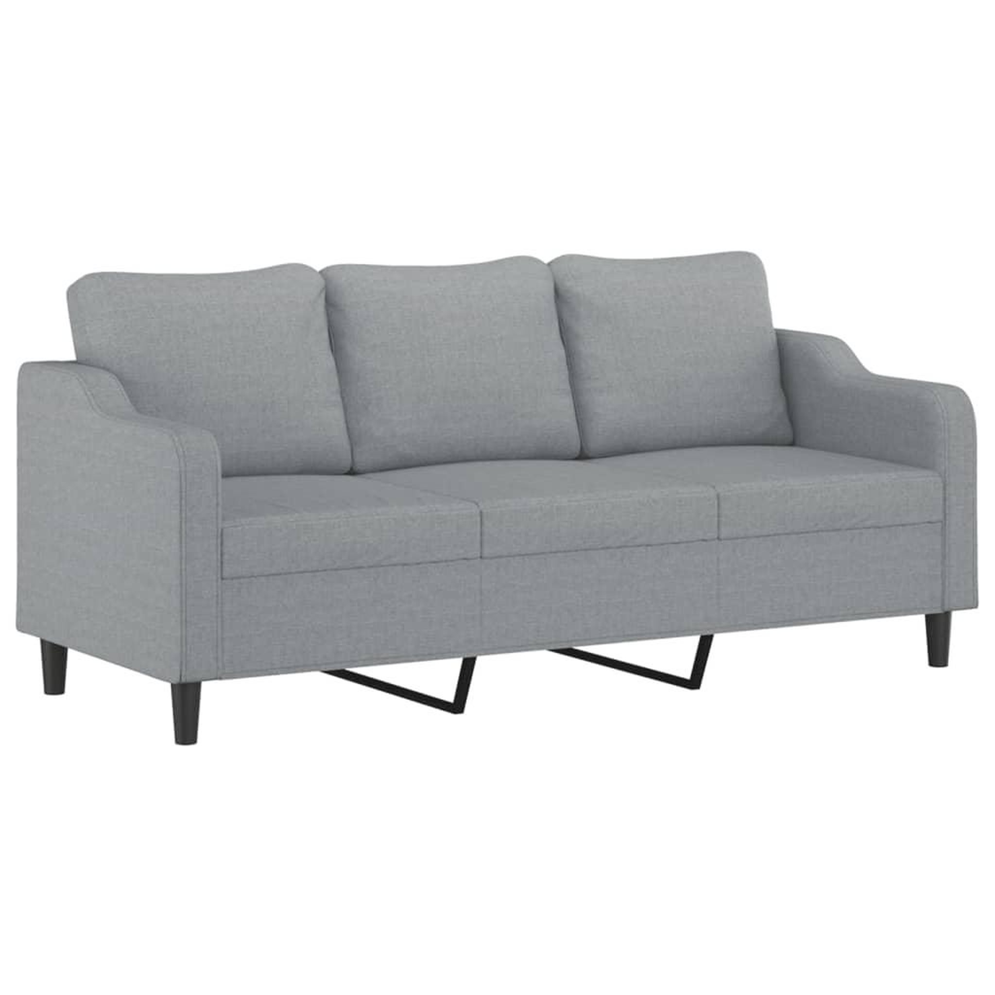 Voir la diapositive 5 : VIDAXL Ensemble de canapes 3 pcs coussins gris clair tissu