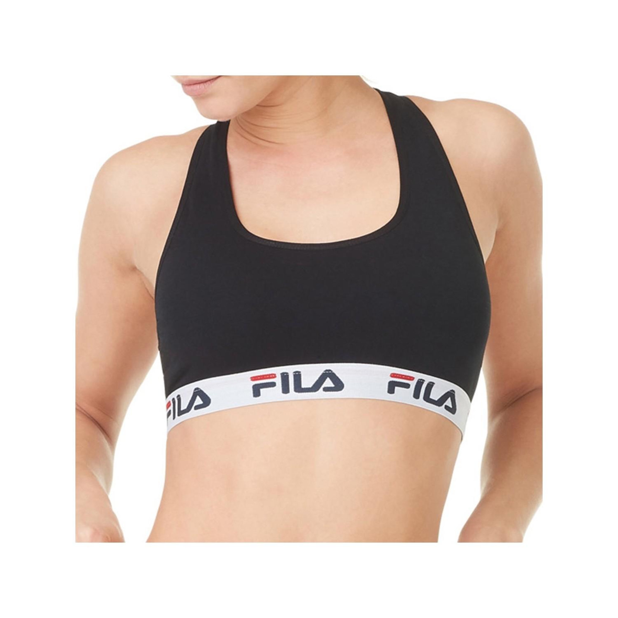 Voir la diapositive 3 : FILA Lot de 3 brassières coton femme uni