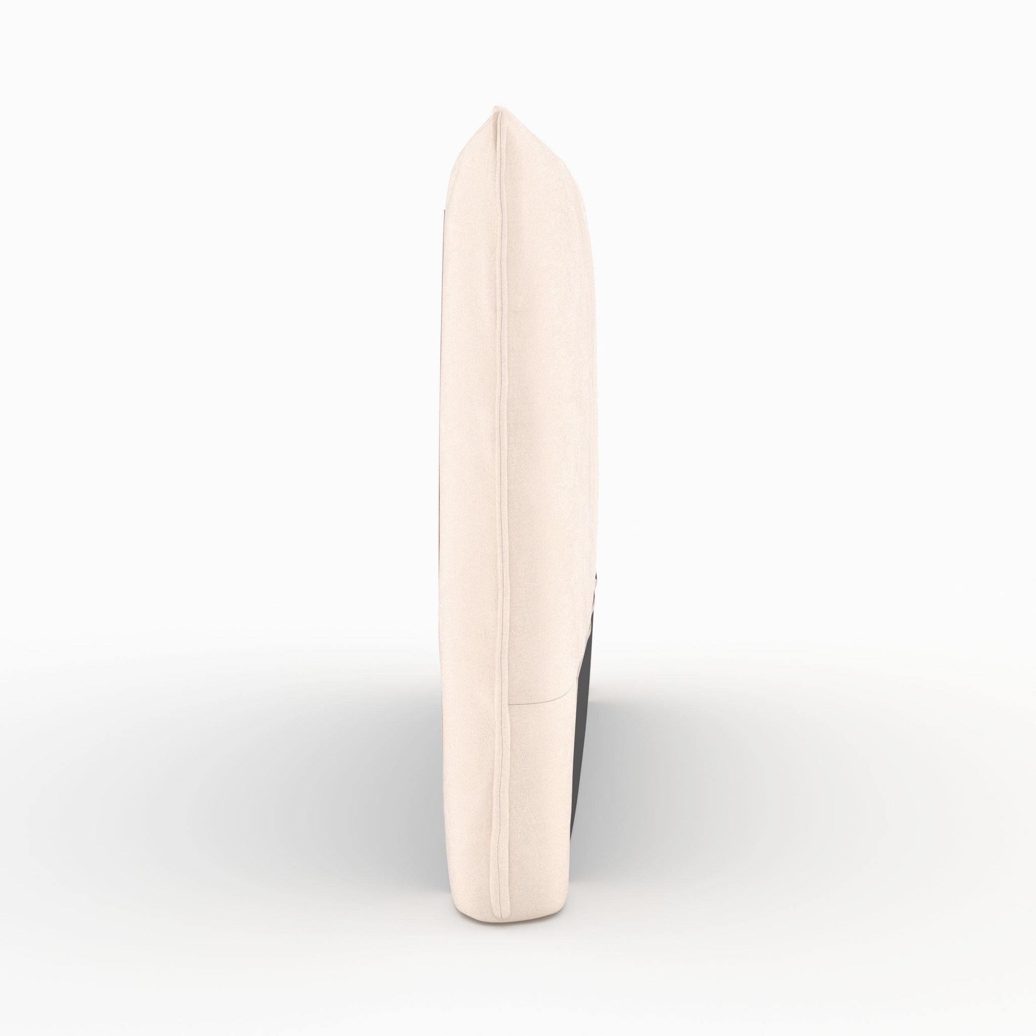 Voir la diapositive 3 : MAISON PAVANE Tête de lit en tissu blanc déhoussable 160 cm-safia