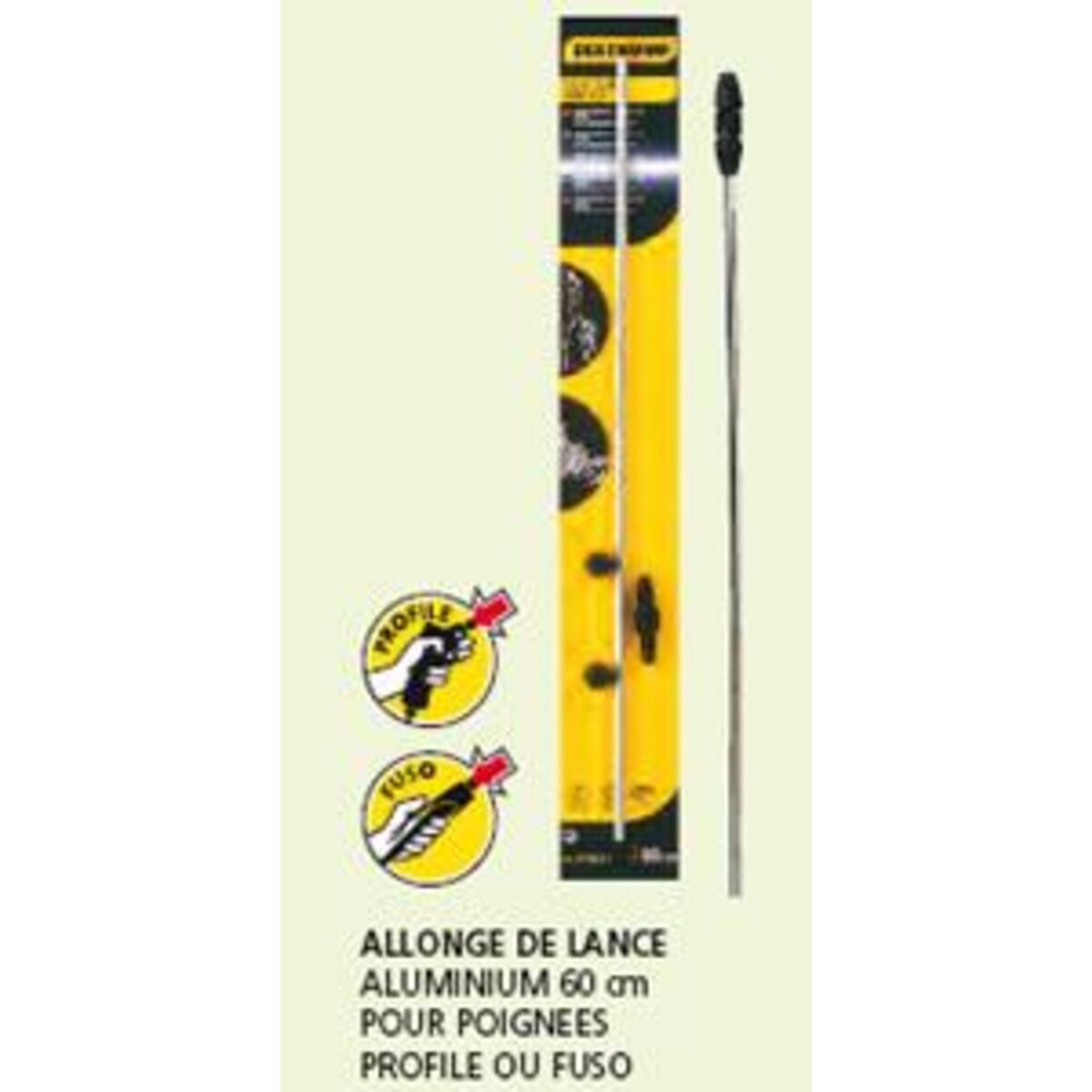 Berthoud Allonge de lance aluminium 0,60 profile