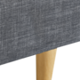 Voir la diapositive 3 : ID MARKET Lit double scandinave BALTA avec tête de lit et sommier 140 x 190 cm tissu gris anthracite