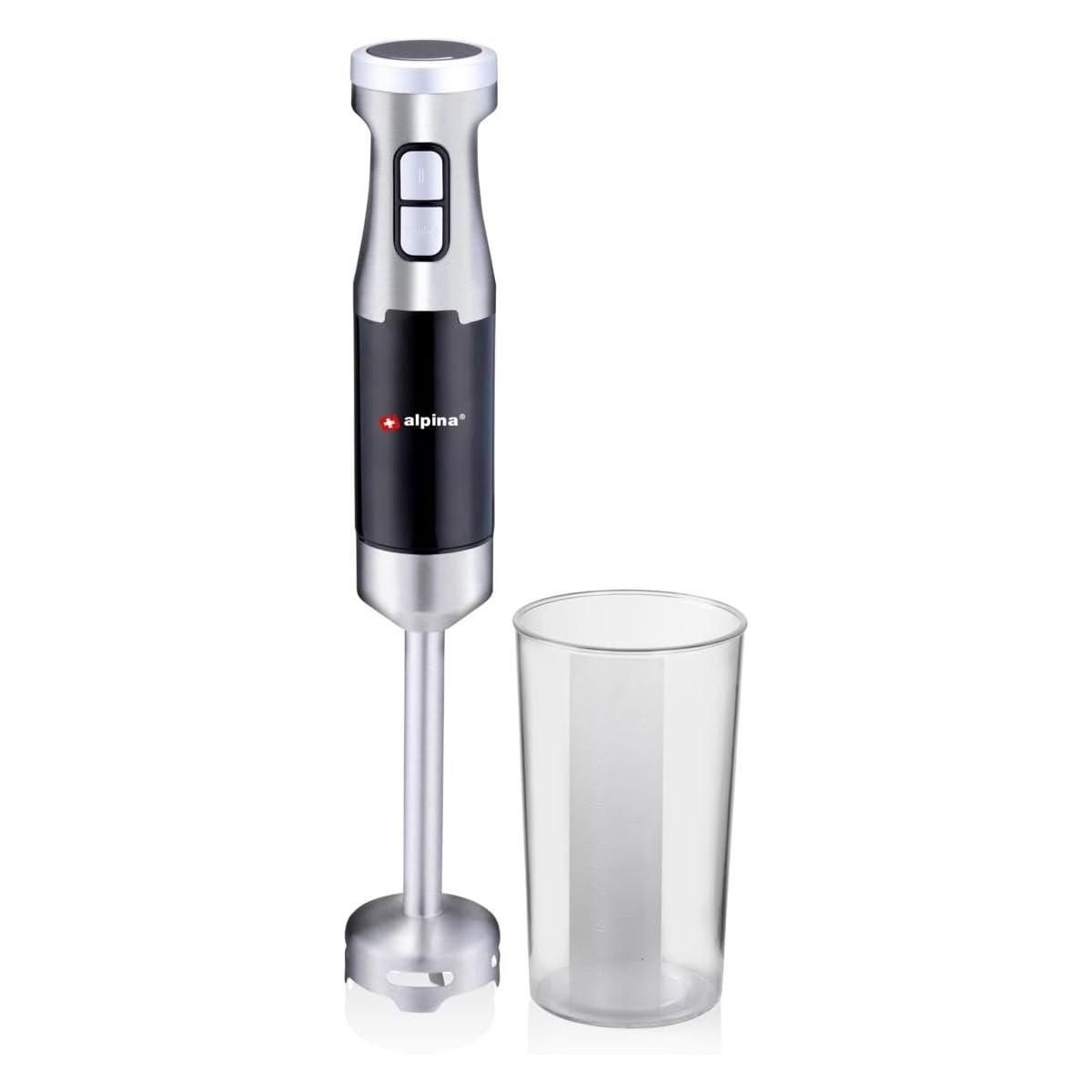 Alpina Mixeur plongeant Inox 1000W 2 Vitesses + Turbo Verre gradué 700 ml ALPINA
