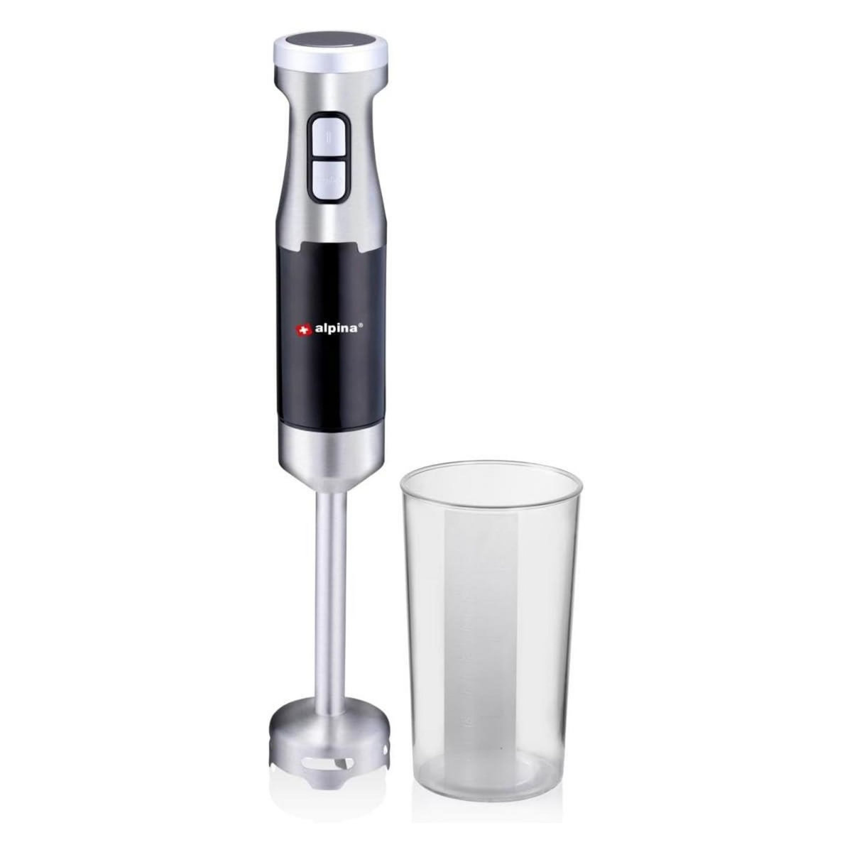 Alpina Mixeur plongeant Inox 1000W 2 Vitesses + Turbo Verre gradué 700 ml ALPINA