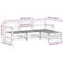 Voir la diapositive 6 : VIDAXL Salon de jardin 4 pcs bois de pin impregne