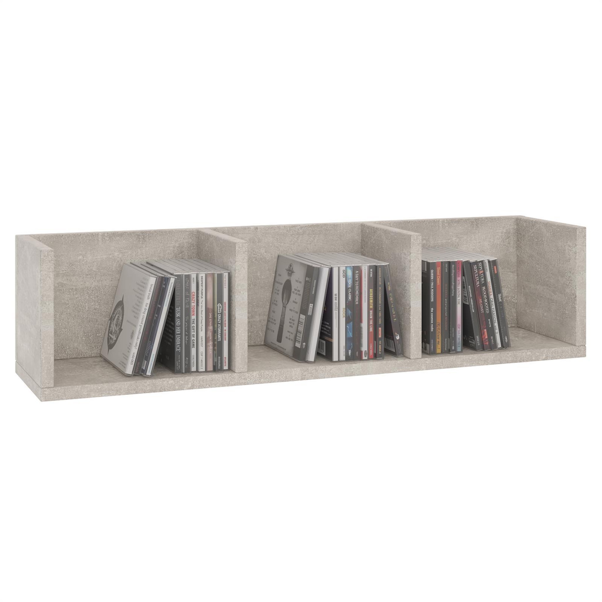 Voir la diapositive 1 : IDIMEX Etagère murale nello pour cd et dvd, en mélaminé