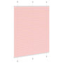Voir la diapositive 4 : VIDAXL Store plisse rose 105x150 cm largeur du tissu 104,4cm polyester