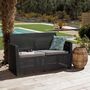 Voir la diapositive 3 : ALLIBERT by KETER Salon de jardin - résine imitation rotin tressé - Allibert by KETER - 4 personnes - Mia - Gris graphite