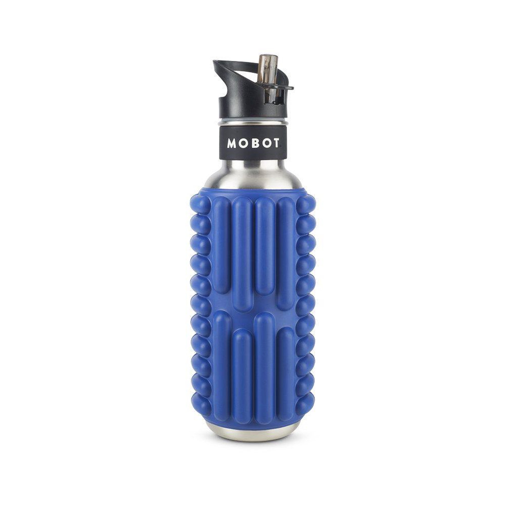 MOBOT Bouteille de sport - mobot - fonction 2 en 1 rouleau de massage - bleu foncé